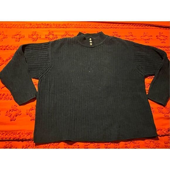 Vintage Spiegel women 2x. Creamy blue sweater big comfy cozy soft ribbed - Picture 2 of 15